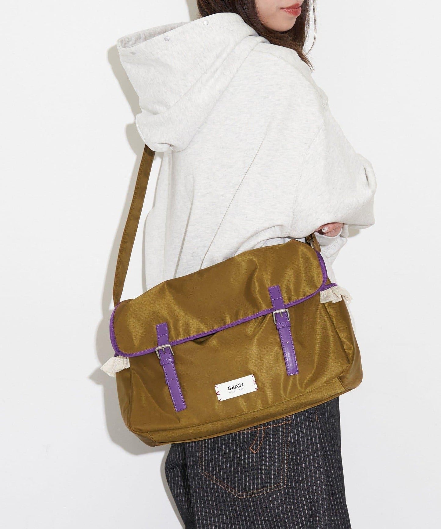 網紗荷葉邊 郵差包