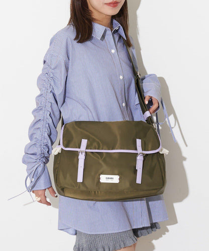 網紗荷葉邊 郵差包