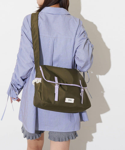 網紗荷葉邊 郵差包