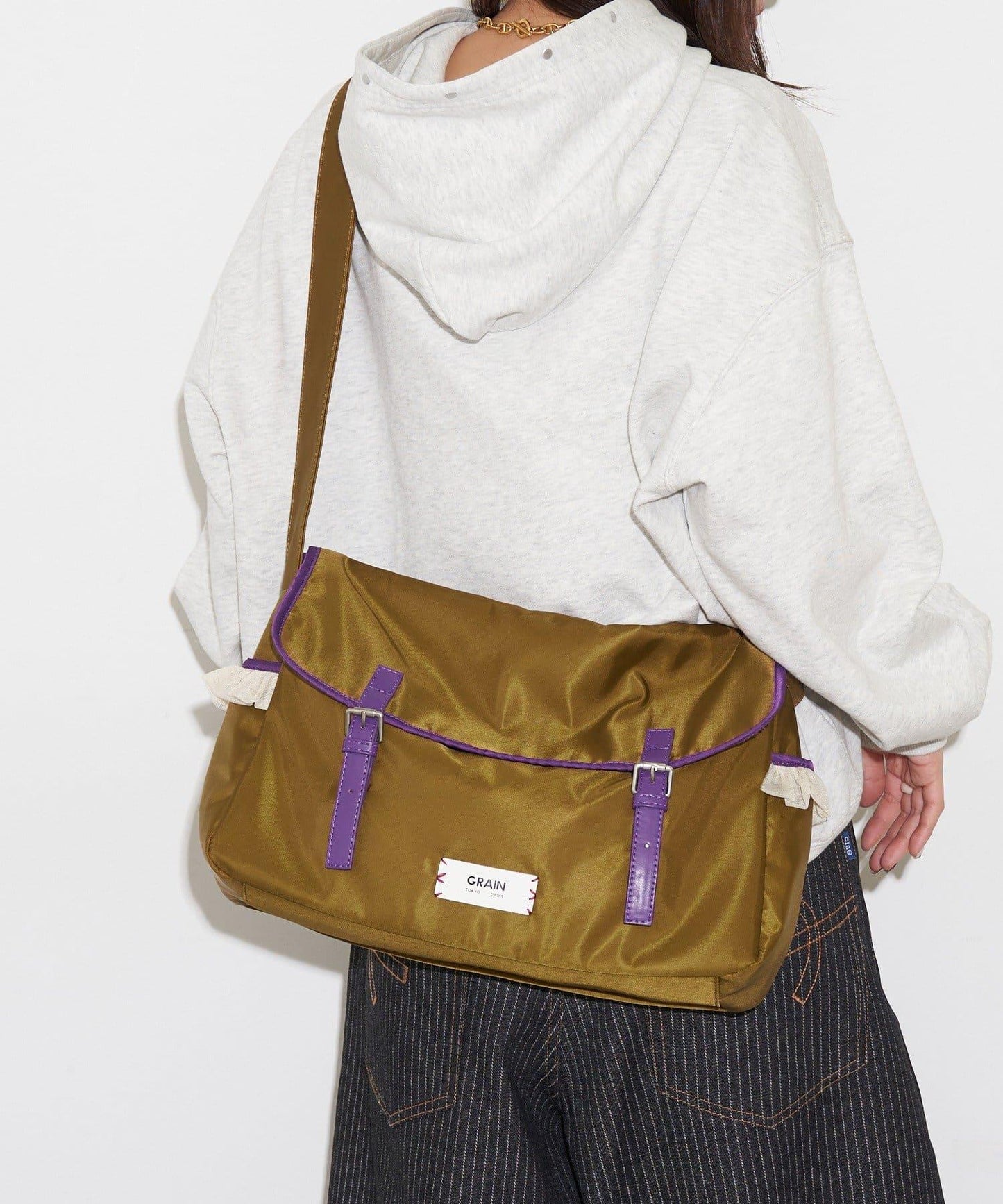 網紗荷葉邊 郵差包