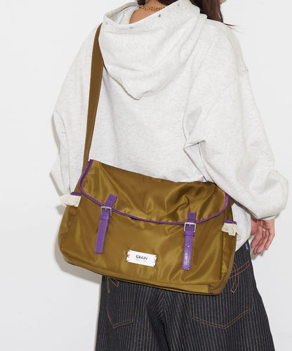 網紗荷葉邊 郵差包