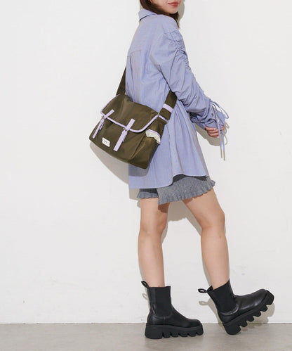 網紗荷葉邊 郵差包