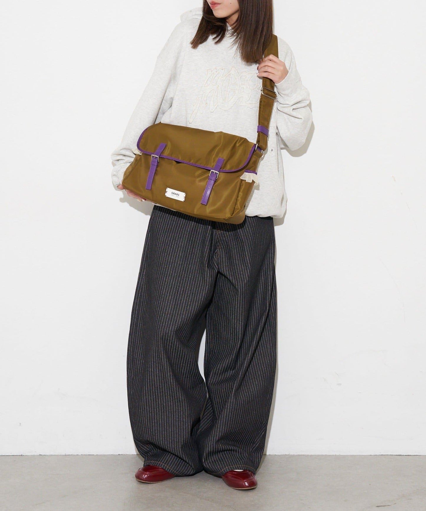 網紗荷葉邊 郵差包