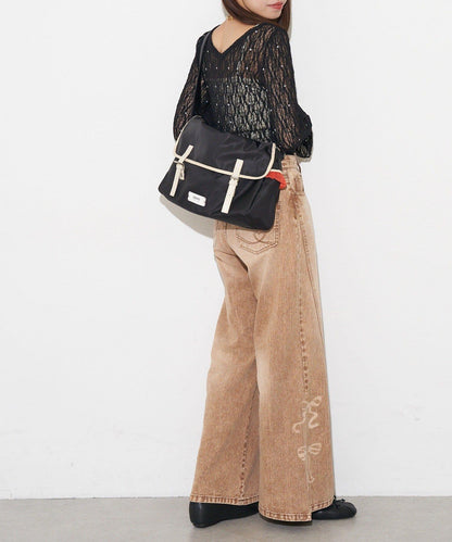 網紗荷葉邊 郵差包