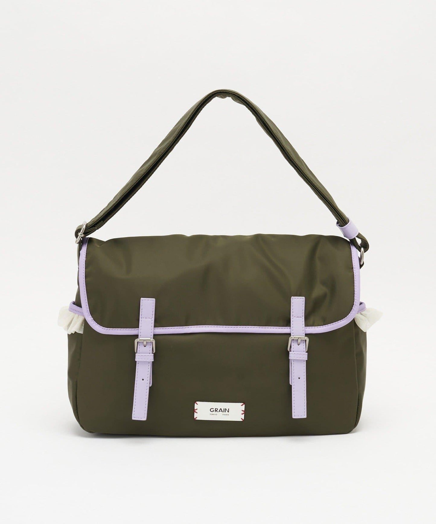 網紗荷葉邊 郵差包