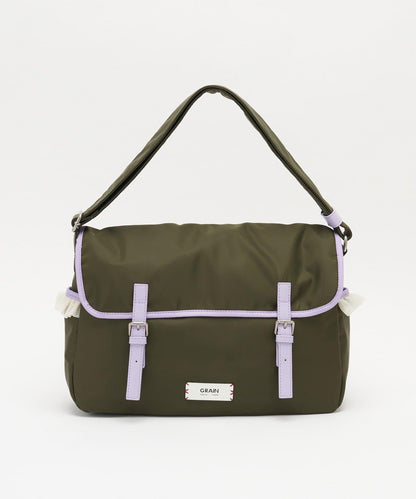 網紗荷葉邊 郵差包