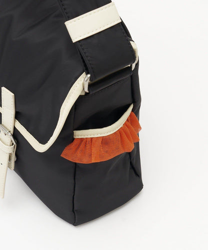 網紗荷葉邊 郵差包