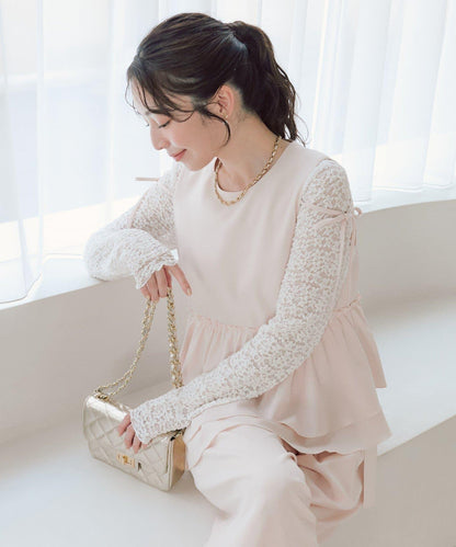 不對稱荷葉邊襯衫