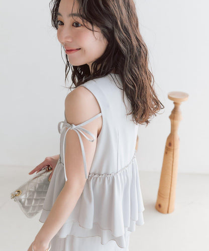 不對稱荷葉邊襯衫