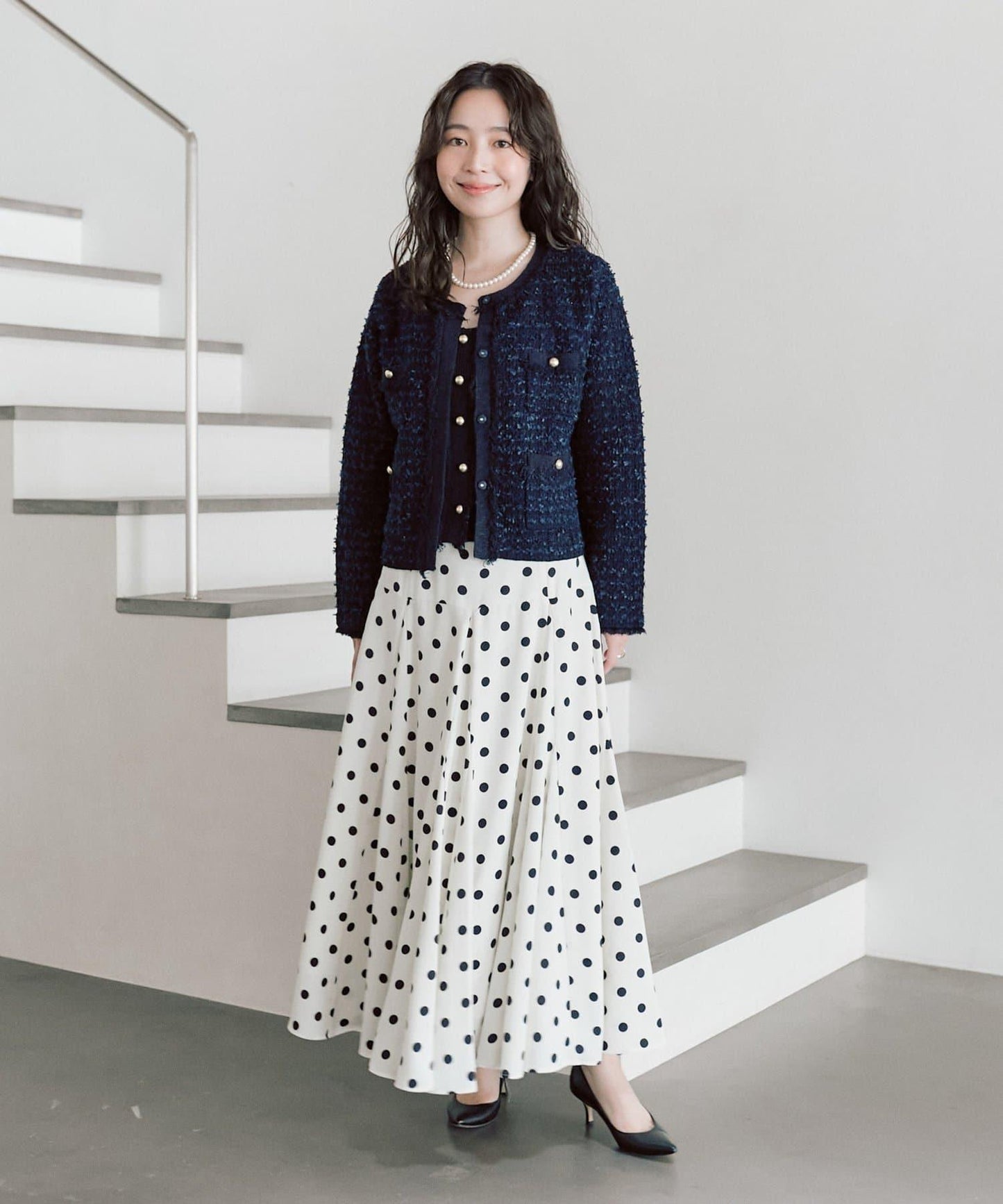 可成套搭配 花呢紋理 針織 夾克式開衫