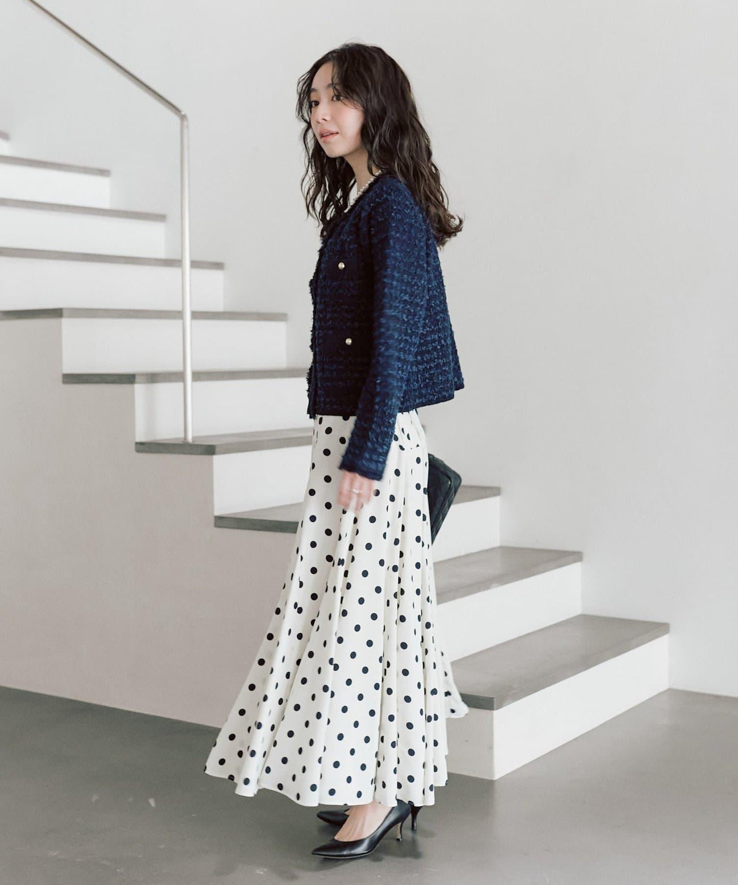 可成套搭配 花呢紋理 針織 夾克式開衫