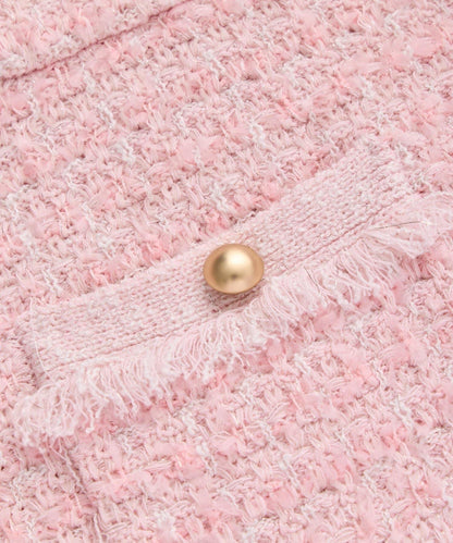 可成套搭配 花呢紋理 針織 夾克式開衫