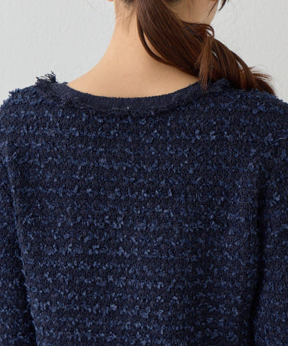 可成套搭配 花呢紋理 針織 夾克式開衫