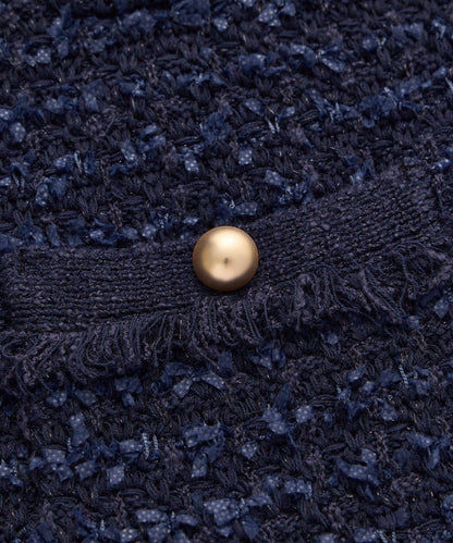 可成套搭配 花呢紋理 針織 夾克式開衫