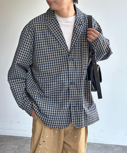 U.S. POLO ASSN. 格紋襯衫領西裝外套