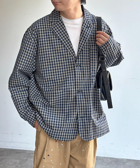 U.S. POLO ASSN. 格紋襯衫領西裝外套