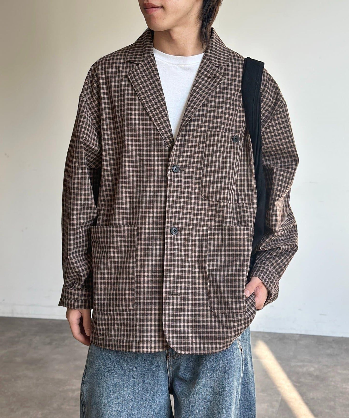 U.S. POLO ASSN. 格紋襯衫領西裝外套