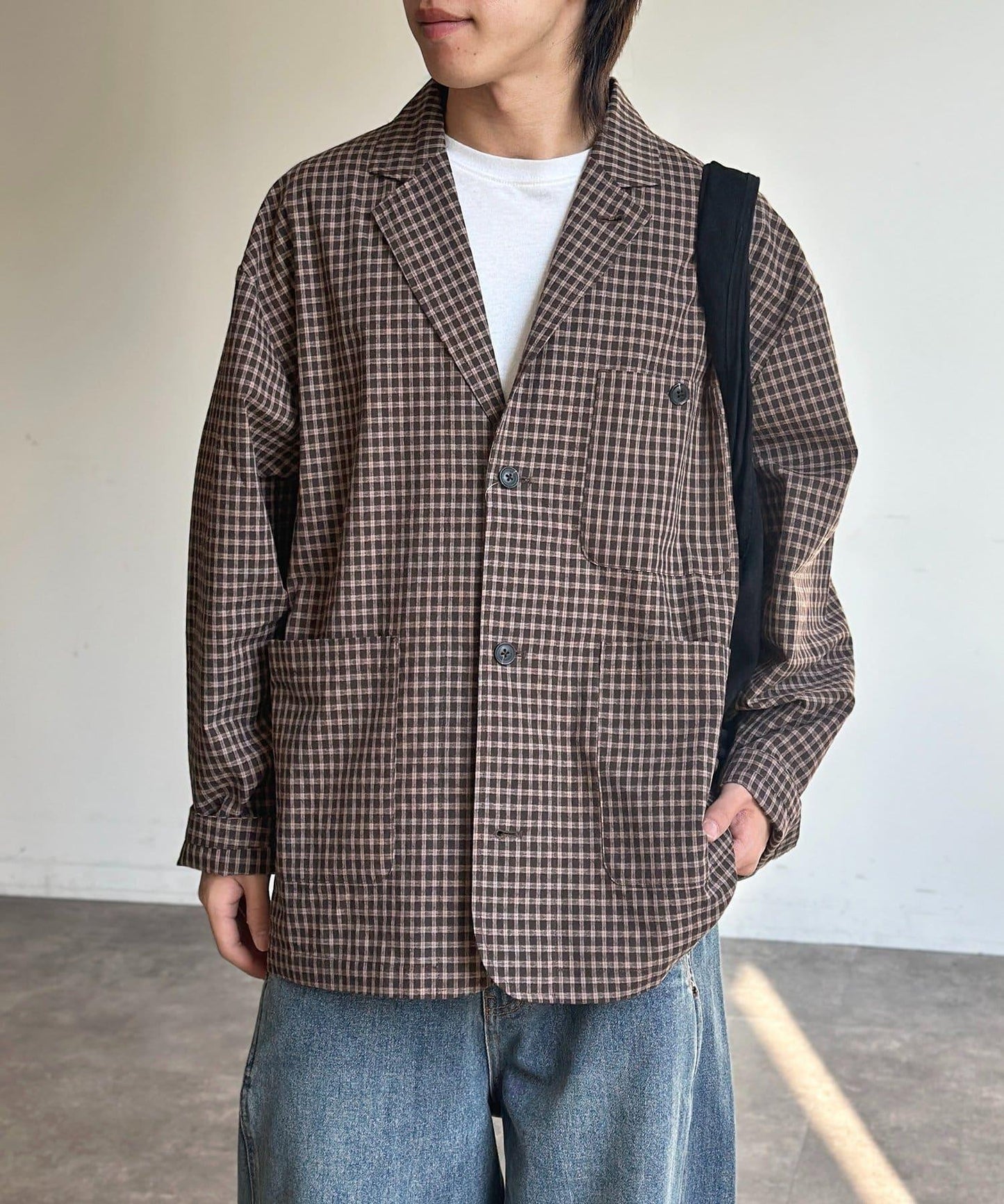 U.S. POLO ASSN. 格紋襯衫領西裝外套