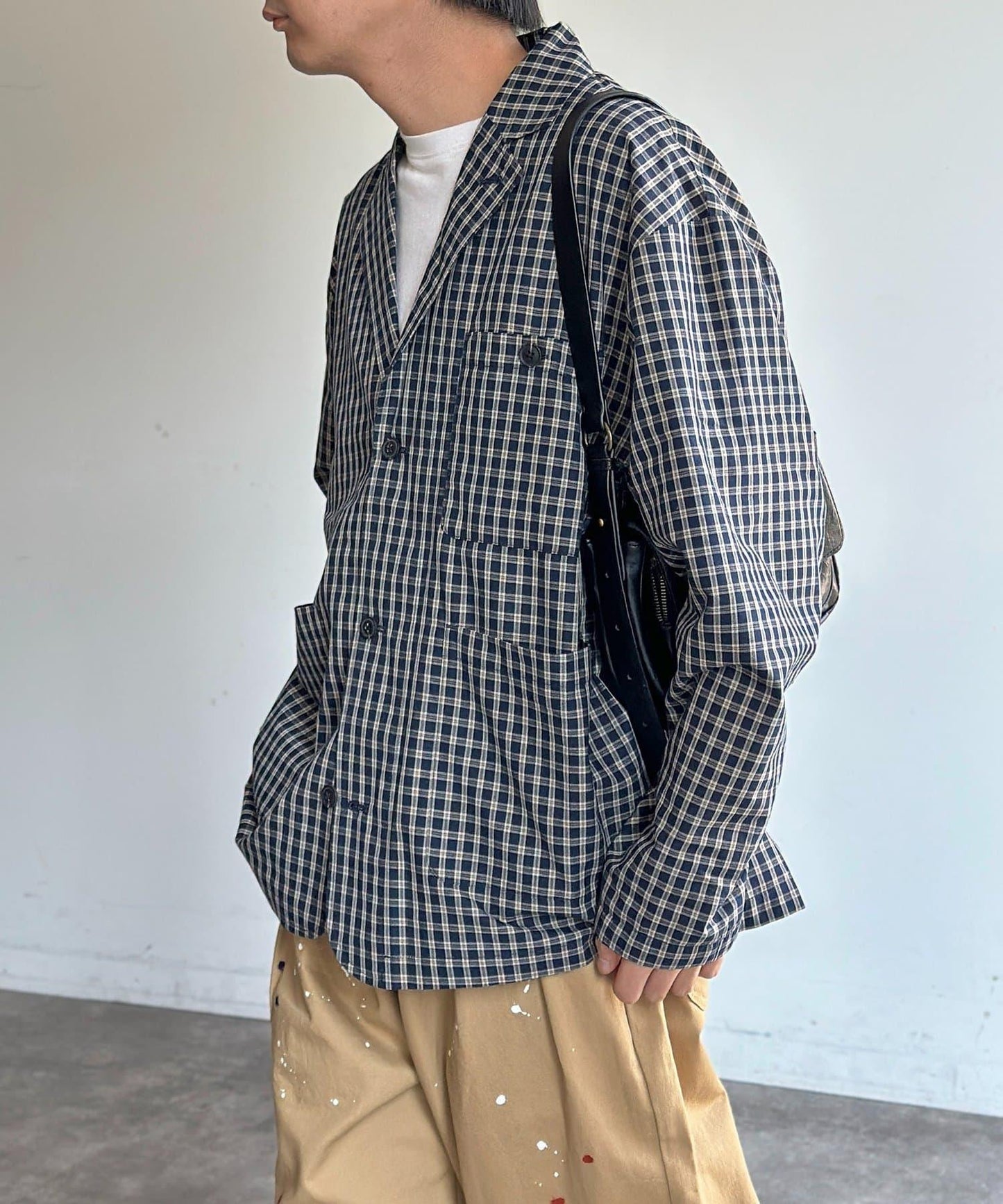 U.S. POLO ASSN. 格紋襯衫領西裝外套