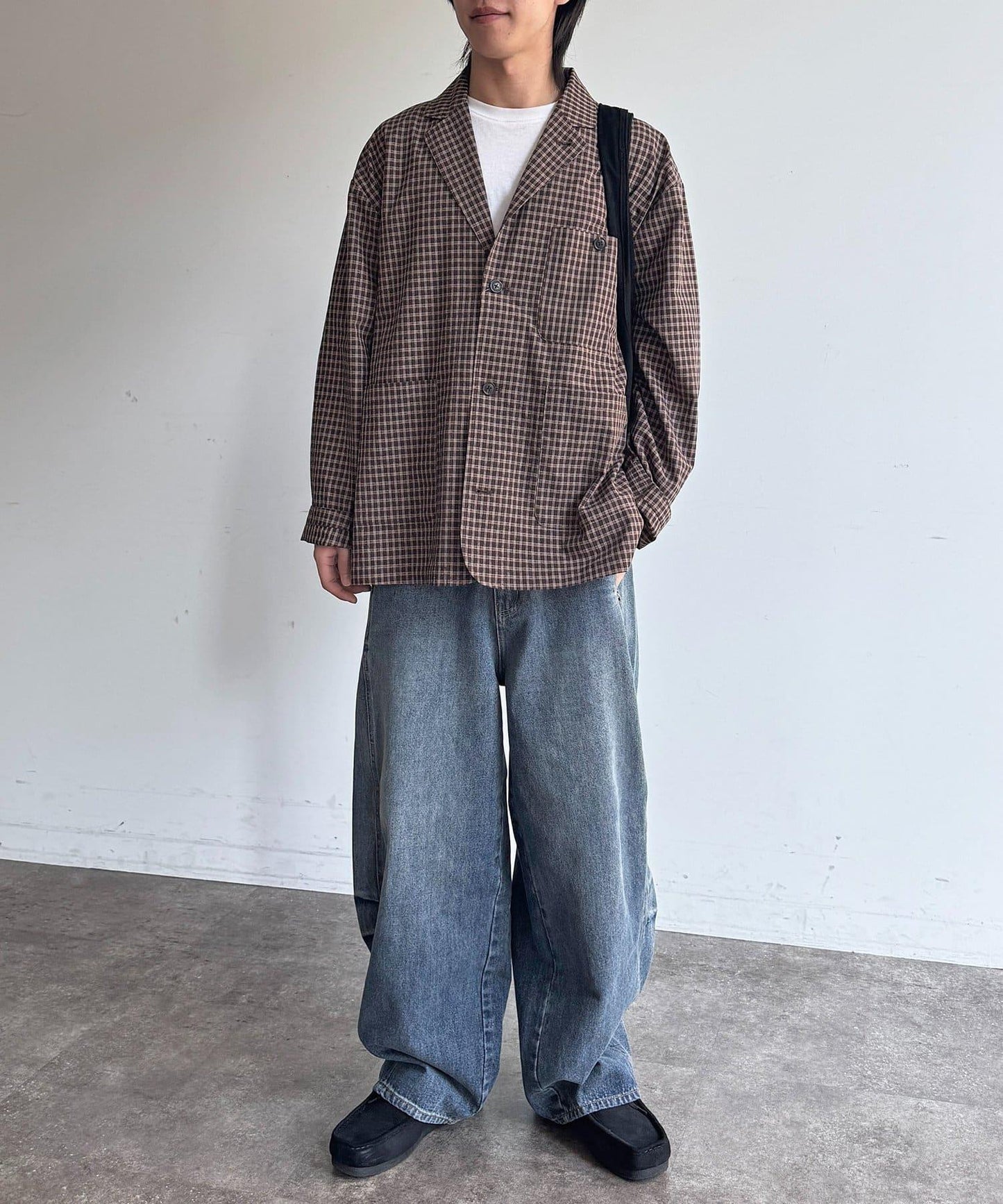 U.S. POLO ASSN. 格紋襯衫領西裝外套