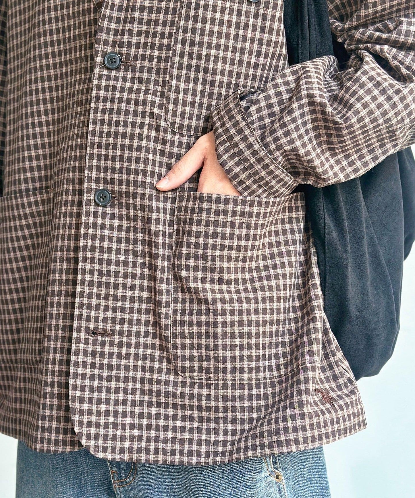 U.S. POLO ASSN. 格紋襯衫領西裝外套