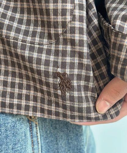 U.S. POLO ASSN. 格紋襯衫領西裝外套