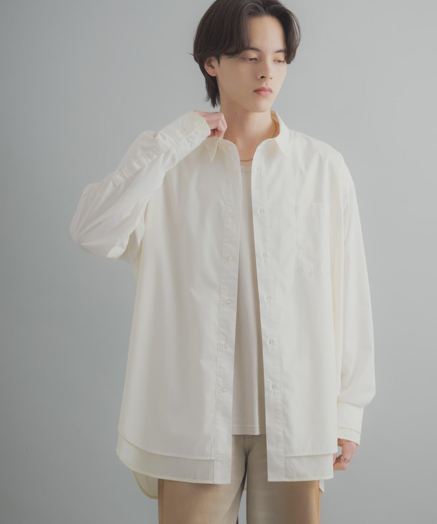 層次感 標準領 襯衫