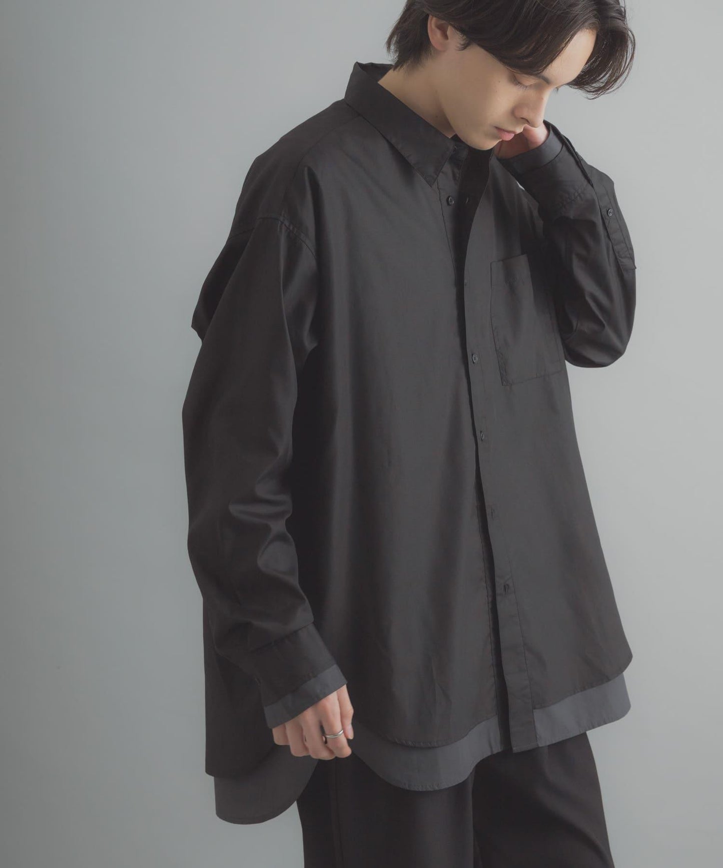 層次感 標準領 襯衫