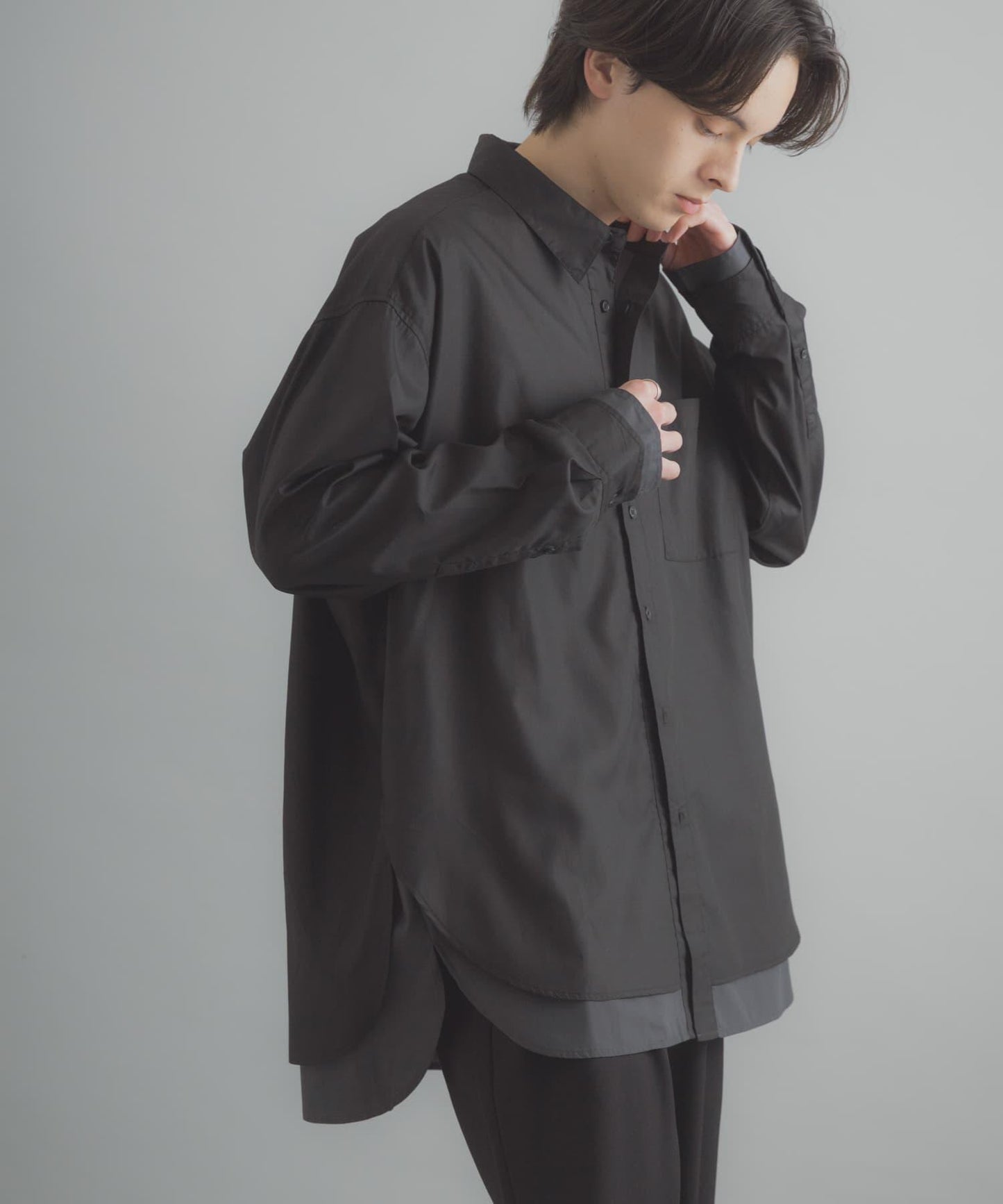 層次感 標準領 襯衫