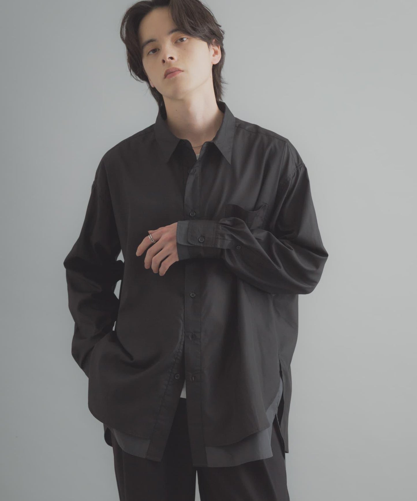 層次感 標準領 襯衫