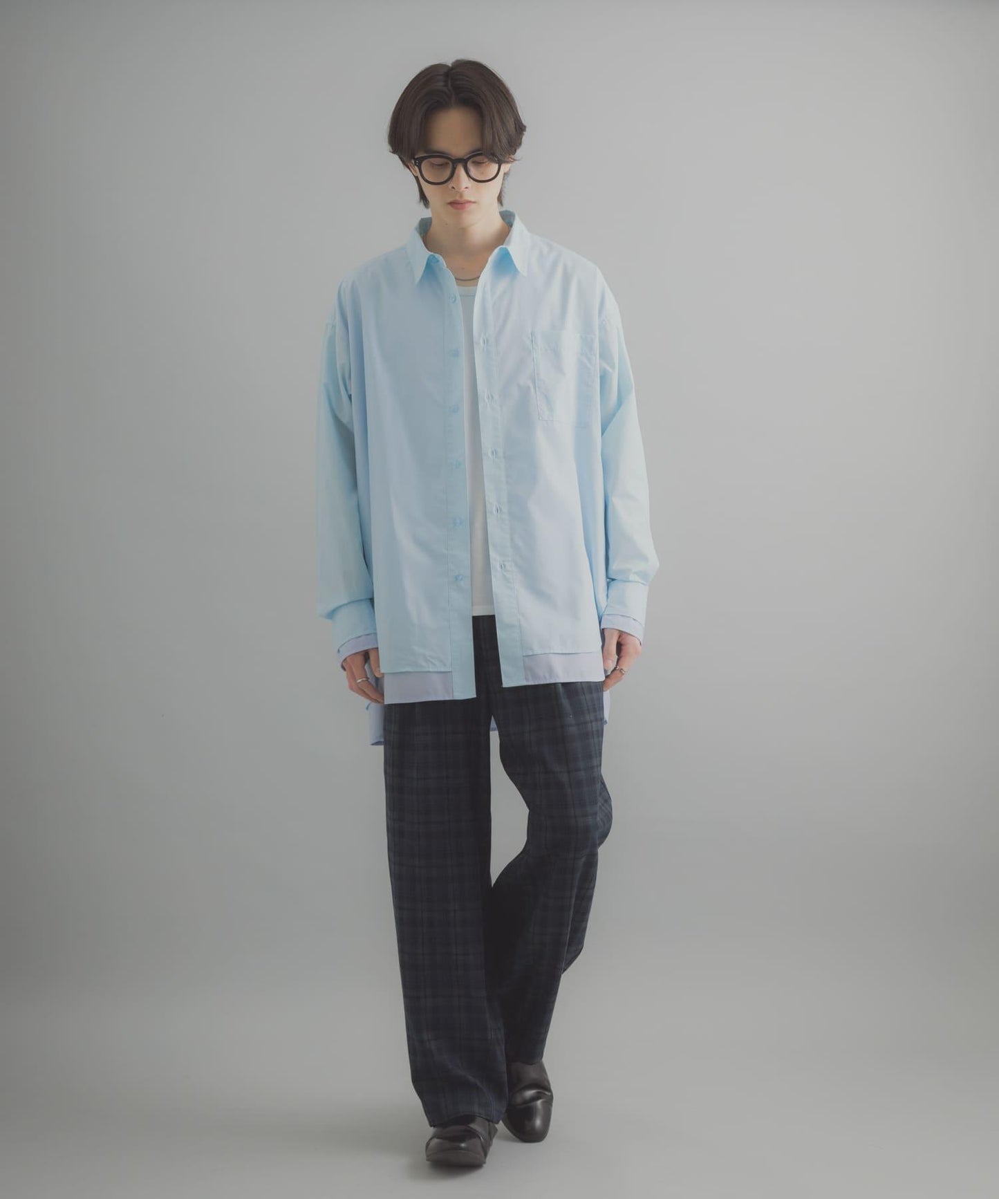 層次感 標準領 襯衫