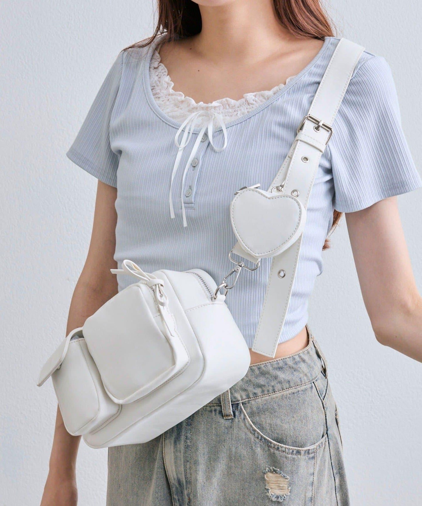 復刻款 心形小包設計 單肩包