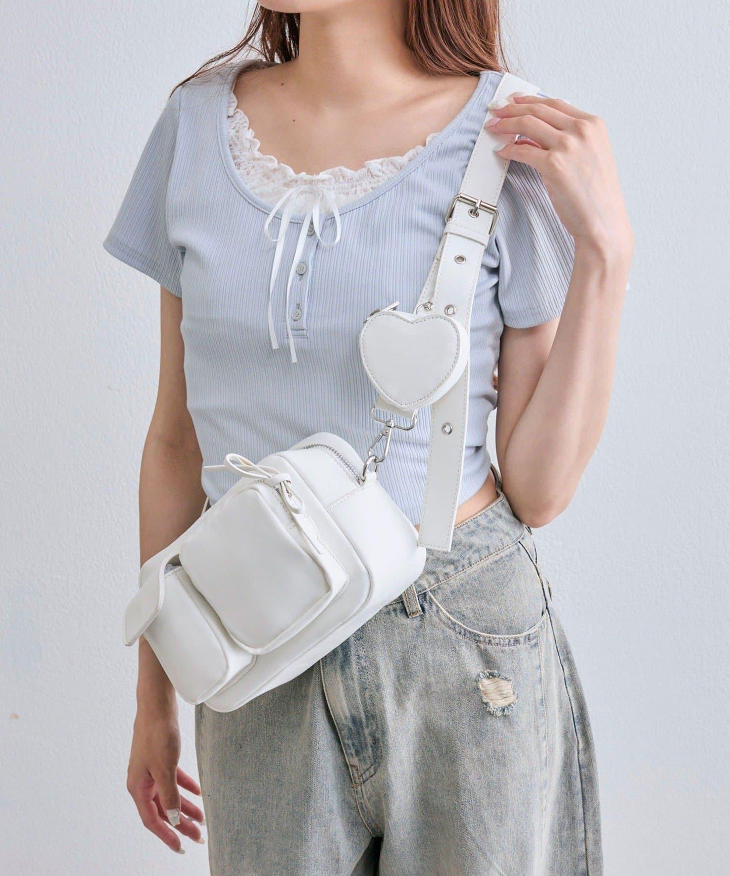 復刻款 心形小包設計 單肩包