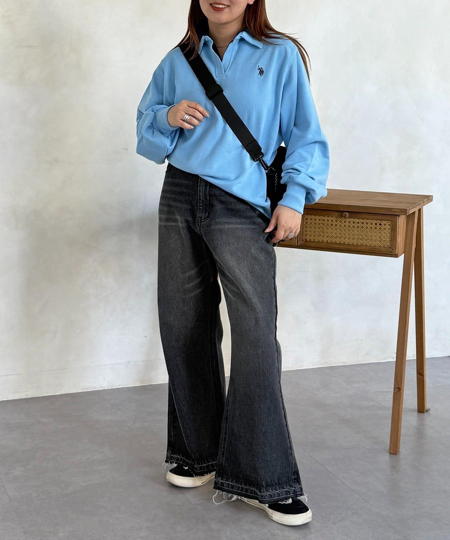 U.S. POLO ASSN. 層次設計 毛圈套頭衛衣