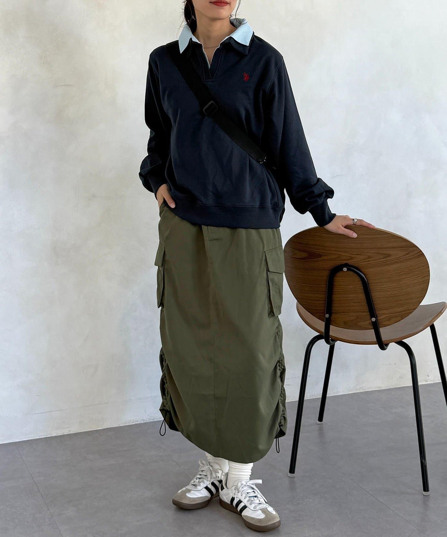 U.S. POLO ASSN. 層次設計 毛圈套頭衛衣