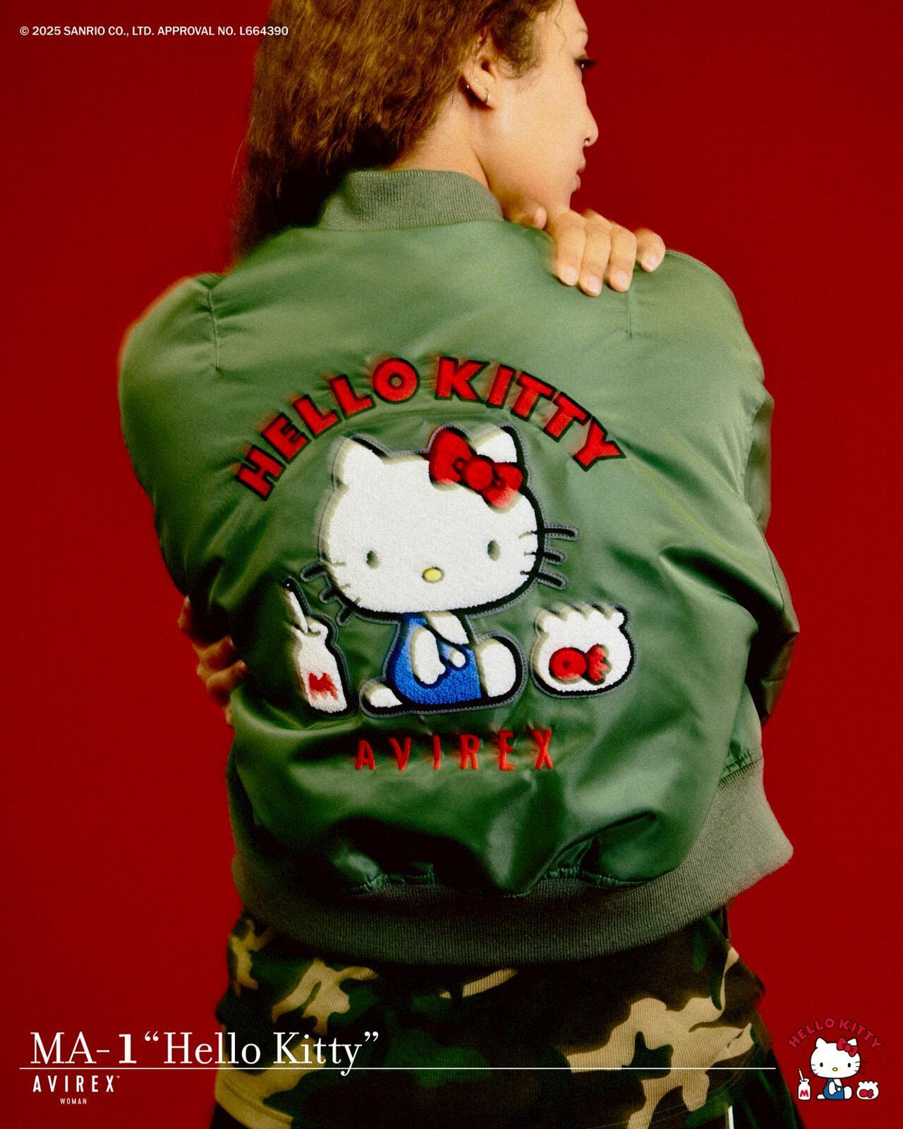HELLO KITTY（凱蒂貓） × AVIREX MA-1外套