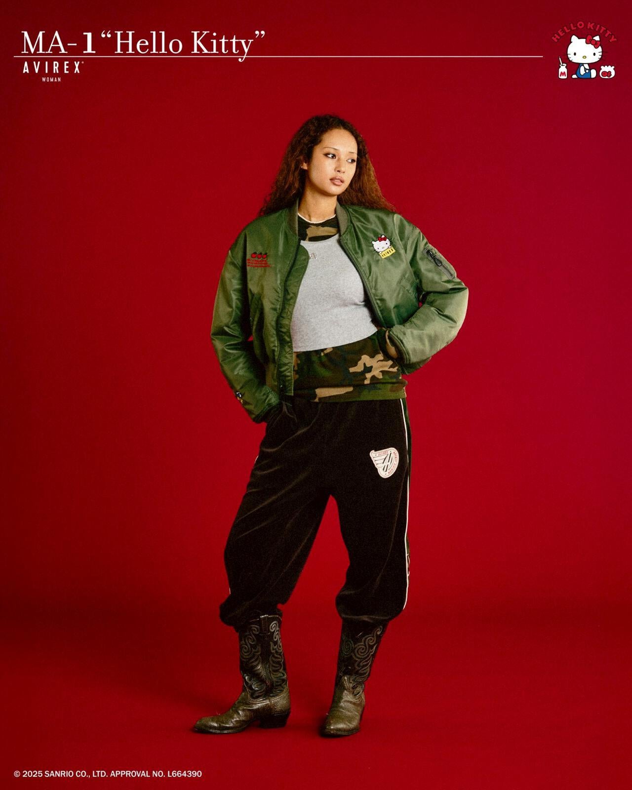 HELLO KITTY（凱蒂貓） × AVIREX MA-1外套
