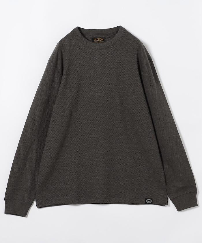 華夫格保暖針織圓領上衣