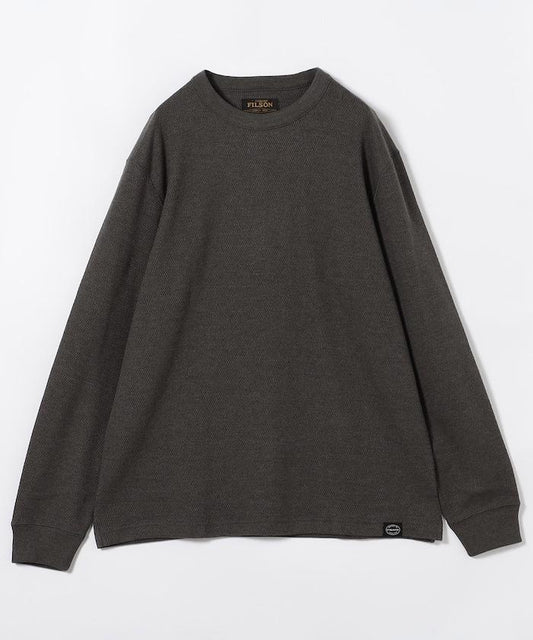 華夫格保暖針織圓領上衣