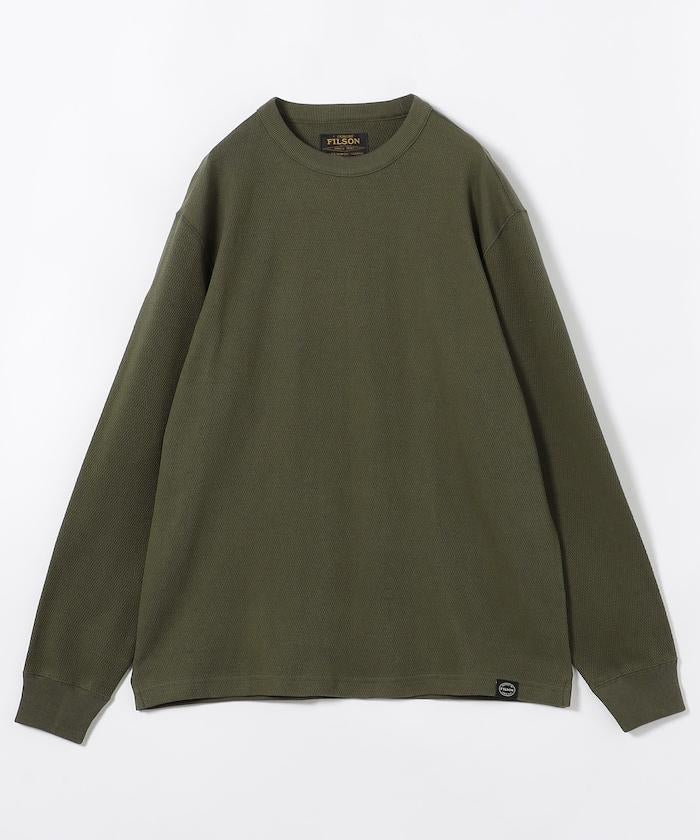 華夫格保暖針織圓領上衣