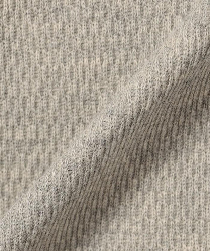 華夫格保暖針織圓領上衣