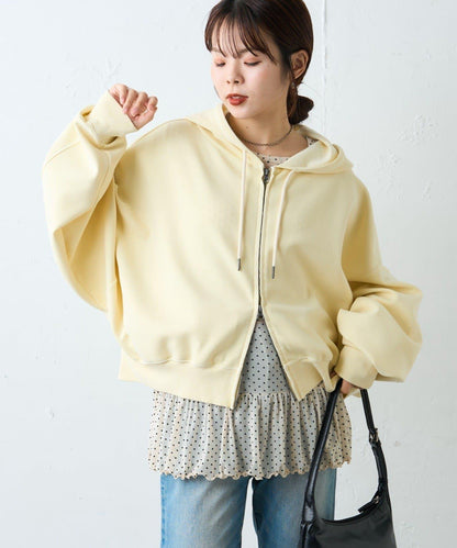 水洗做舊空氣層連帽衛衣