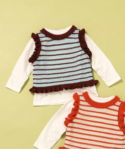 2P夏季針織背心長袖T恤套裝