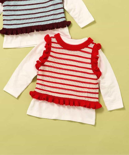 2P夏季針織背心長袖T恤套裝