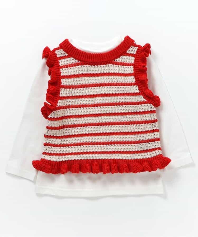 2P夏季針織背心長袖T恤套裝