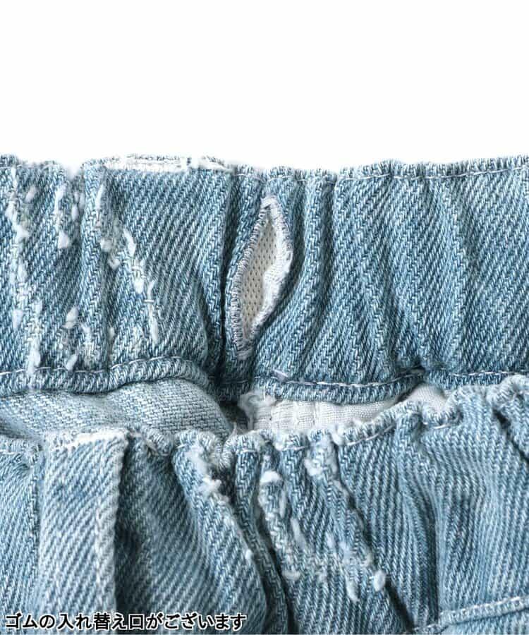 全長 花卉圖案 牛仔面料 牛仔褲