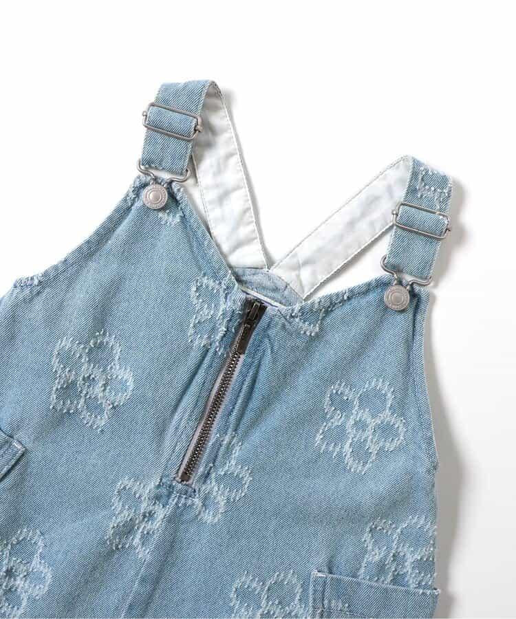 花卉圖案 牛仔 揹帶裙