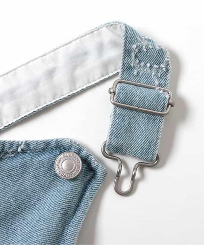 花卉圖案 牛仔 揹帶裙