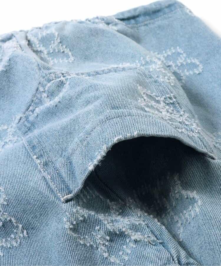 花卉圖案 牛仔 揹帶裙