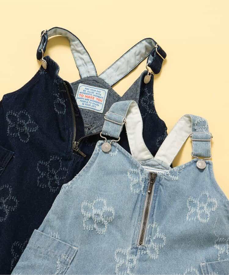 花卉圖案 牛仔 揹帶裙